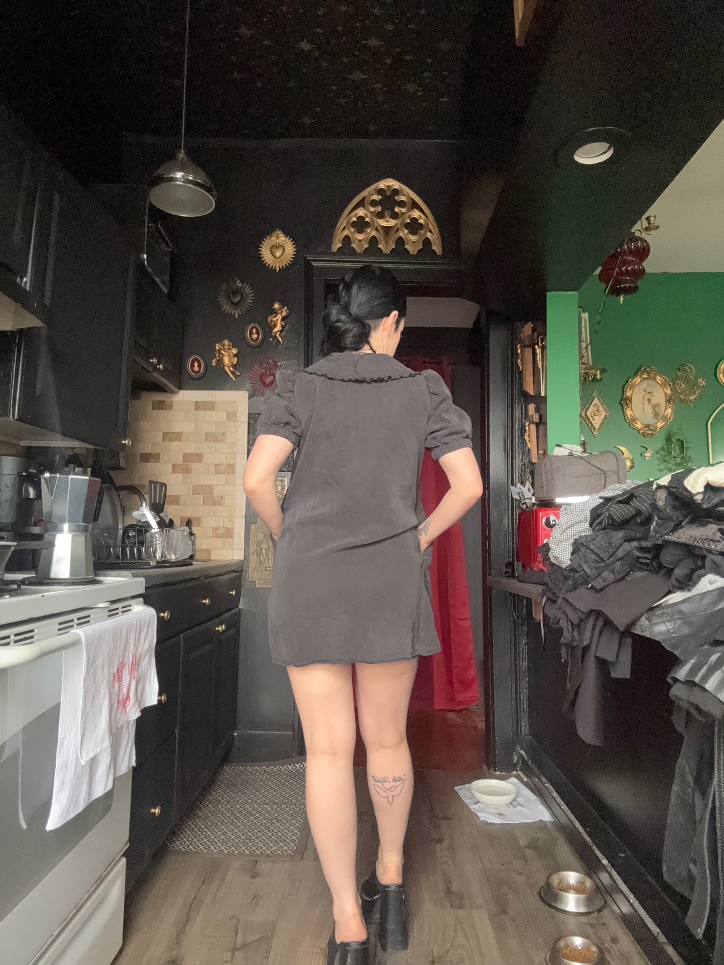 Foxblood Babydoll Dress