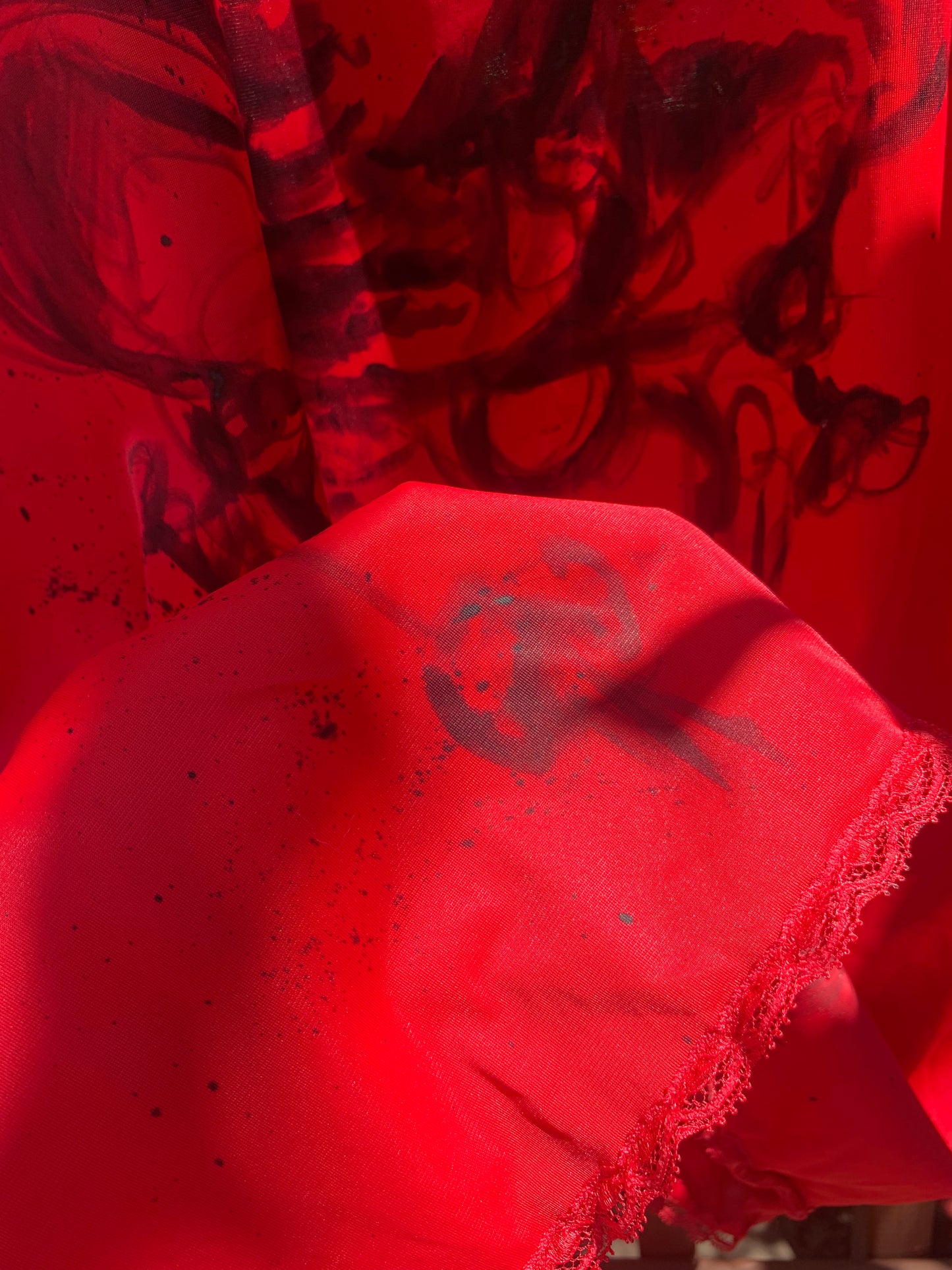 Play Dead in Red - Skeleton Dress