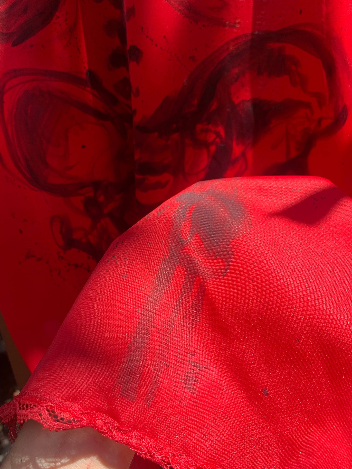 Play Dead in Red - Skeleton Dress