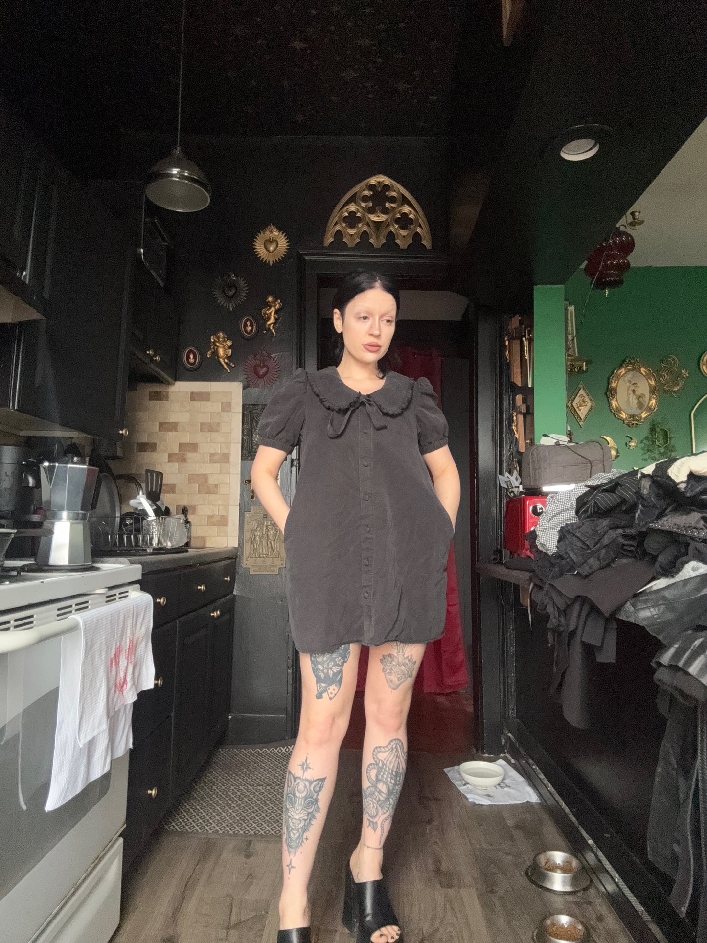 Foxblood Babydoll Dress