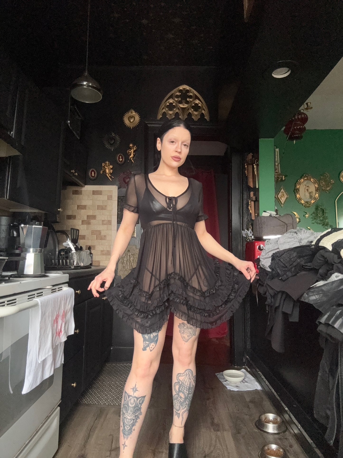 Sheer Baby doll Dress